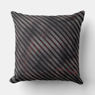 Grey cross stripes small square, reddish backgrond throw pillow