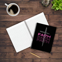 Grey Cross with Pink Faith Word