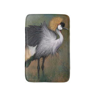 Grey Crowned Crane Bath Mat