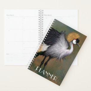 Grey Crowned Crane Bird Planner