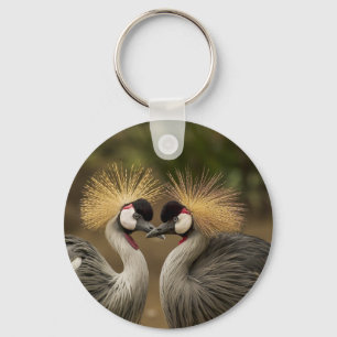 Grey Crowned Crane Keychain