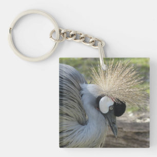 Grey Crowned Crane Keychain