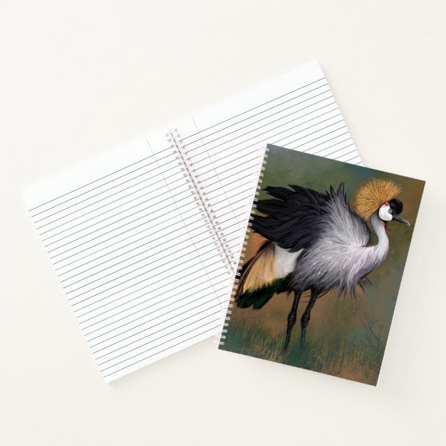 Grey Crowned Crane Notebook (Inside)