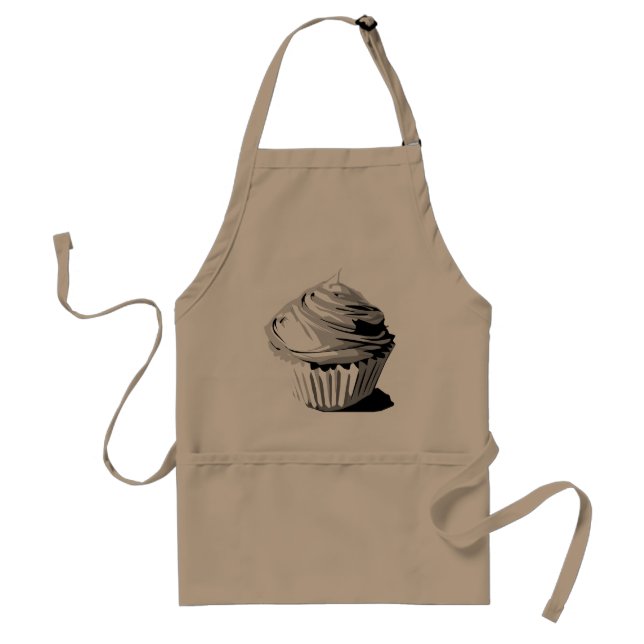Grey cupcake apron (Front)