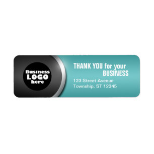 Grey Curve & Teal "THANK YOU for your BUSINESS"