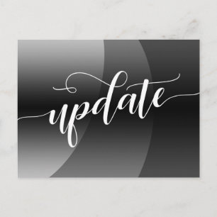 Grey Curves Postponed Wedding Update Notice Postcard