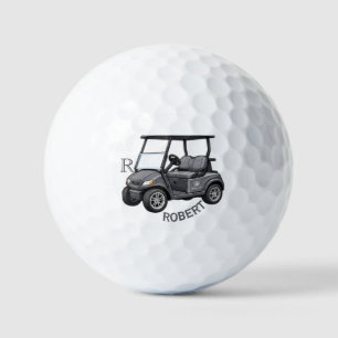Grey Custom Cart Clubs Monogram Personalised Nam Golf Balls