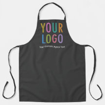 Grey Custom Company Apron with Logo Personalized