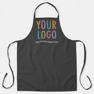 Grey Custom Company Apron with Logo Personalized