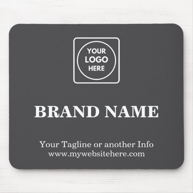 Grey Custom Company Logo Promo mouse pad (Front)