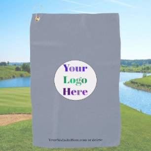 Grey Custom Golf Towels With Logo No Minimum 