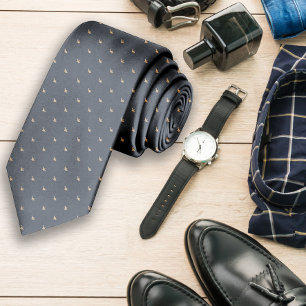 Grey Custom Name Monogram Quote Tie