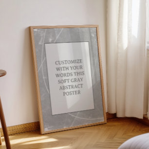 Grey Customize This Poster Abstract Wedding Sign