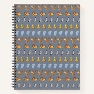grey Cute safari animal pattern - Giraffe, Notebook