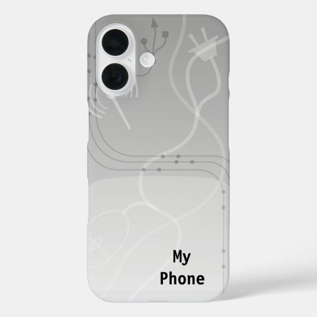 Grey Cyberspace Web 2.0 style Case-Mate iPhone Case (Back)