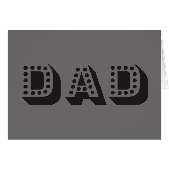 Grey DAD, Vous Customisez Fête des pères Carte de  (Devant horizontal)