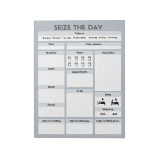 Grey Daily Planner | ADHD Productivity Planner Notepad