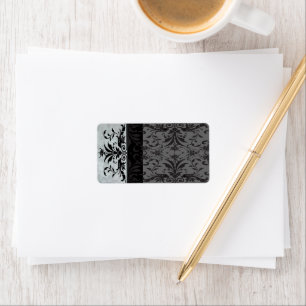Grey Damask  Address Labels -