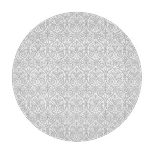 Grey Damask Cutting Board