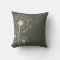 Grey Dandelion Pillow