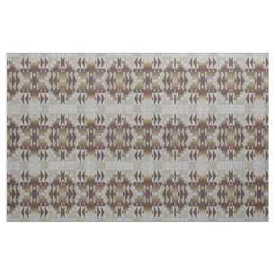 Grey Dark Brown Taupe Khaki Beige Ethnic Look Fabric