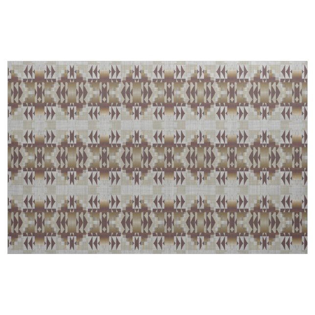 Grey Dark Brown Taupe Khaki Beige Ethnic Look Fabric (Fat Quarter)