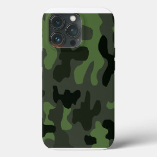 Grey dark green camouflage no.14 print iPhone 13 pro case