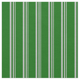 Grey & Dark Green Coloured Lines/Stripes Pattern Fabric