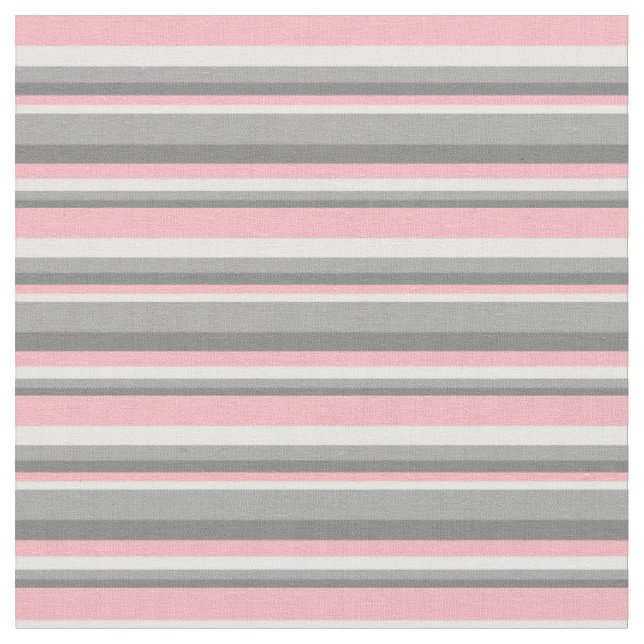 Grey, Dark Grey, Mint Cream & Light Pink Coloured Fabric (Close Up)