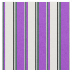 Grey, Dark Slate Grey, Orchid, Mint Cream & Black Fabric