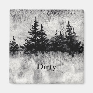 "Grey Day" dirty dish washer status magnet. Magnet