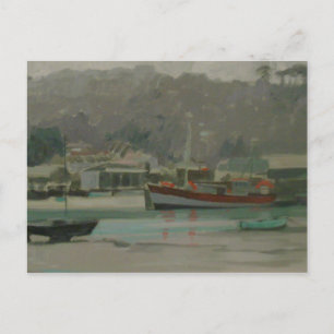 Grey Day Fisherman's Quay Postcard