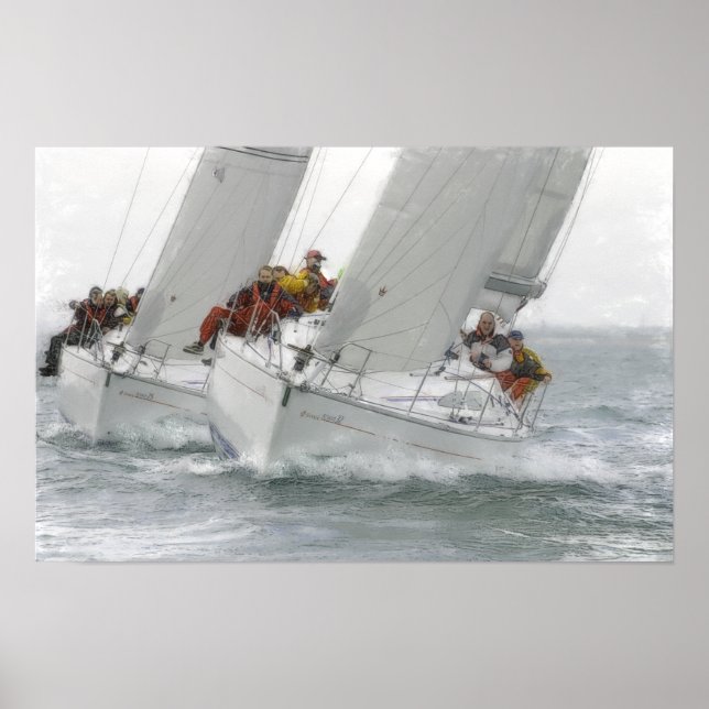 Grey Day of Racing Against the Wind Poster (Front)