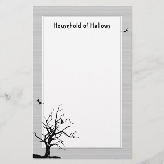 Grey Dead Tree Stationery (Front)