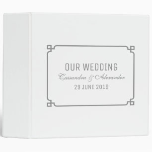 Grey Deco Chic Wedding Binder