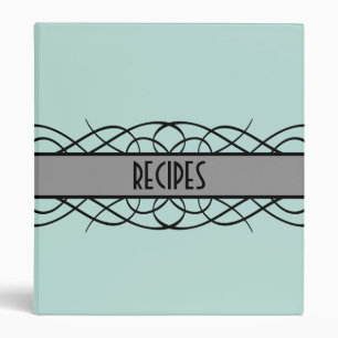 Grey Deco Flourish Binder (1 inch)