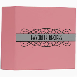 Grey Deco Flourish Binder (2 inch)