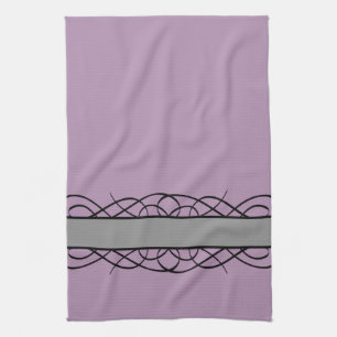 Grey Deco Flourish Kitchen Towel