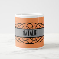 Grey Deco Flourish Mug