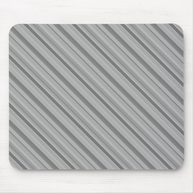 Grey diagonal stripes mouse pad (Front)