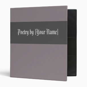 Grey Diamond Poetry Binder