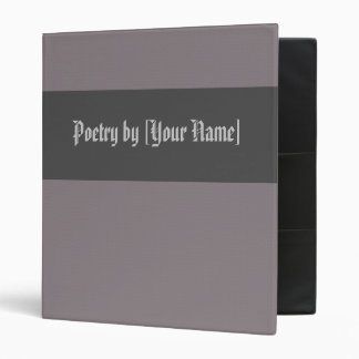 Grey Diamond Poetry Binder