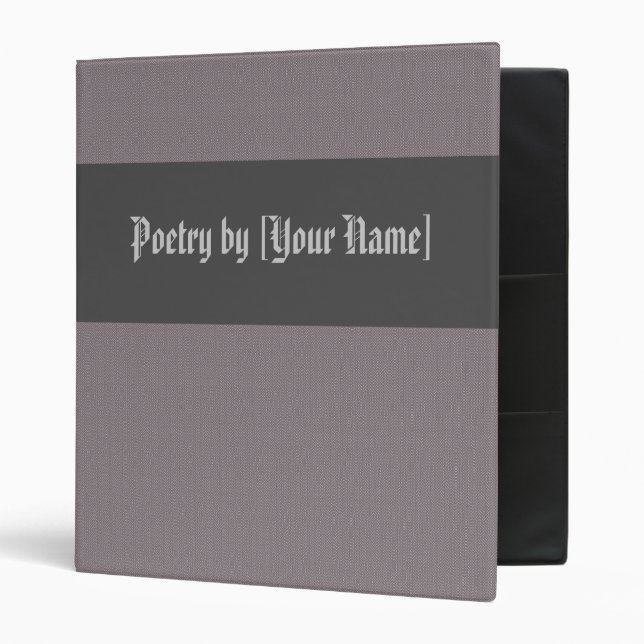 Grey Diamond Poetry Binder (Front/Inside)