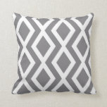 Grey Diamond Throw Pillow<br><div class="desc">Grey diamond pattern.</div>