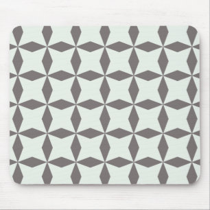 Grey Diamonds Pattern Mouse Pad