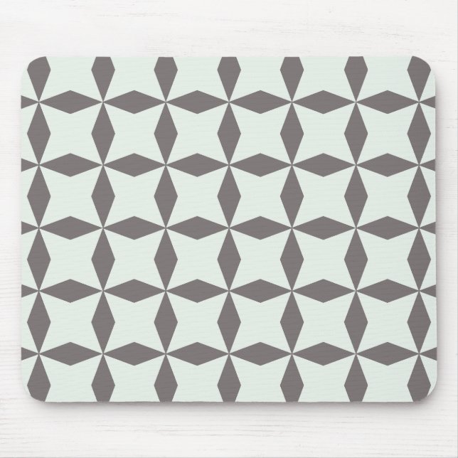 Grey Diamonds Pattern Mouse Pad (Front)