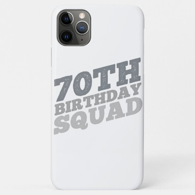 Grey Distressed 70th birthday squad Case-Mate iPhone Case (Back)