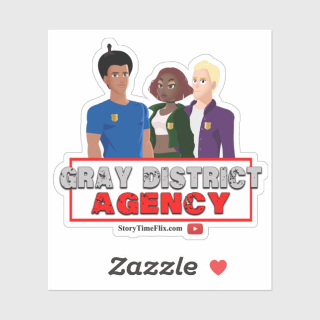 Grey District Agency Sticker (Sheet)