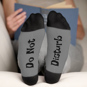 Grey Do Not Disturb Socks