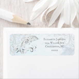 Grey Dolphin Return Address Label
